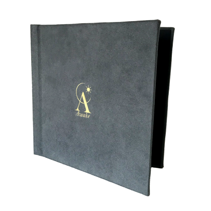 Chamel Anthrazit bevonat, arany fólianyomtatás